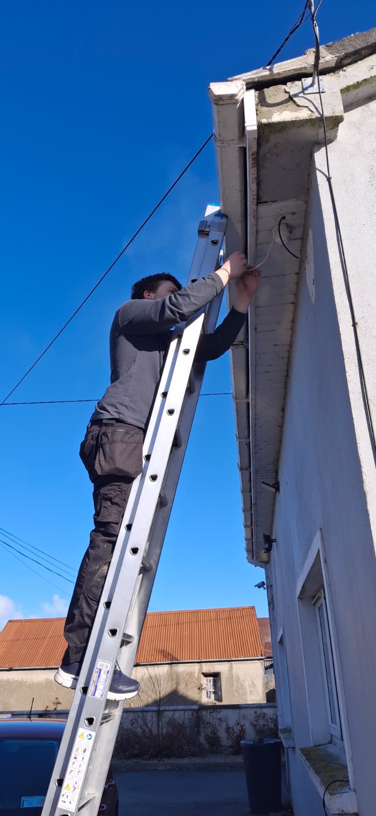 Security system installation in progress
